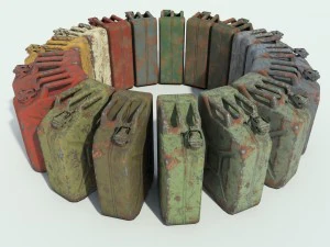 3d jerrycan set 3D Model