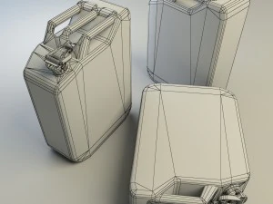 3d jerrycan set 3D Model