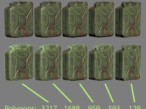 3d jerrycan set 3D Модель