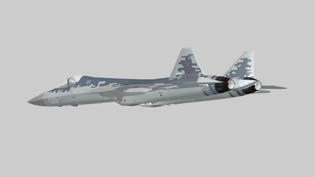 SU-57 Felon 5th Gen 3D-Modell .c4d .max .obj .3ds .fbx .stl .blend 