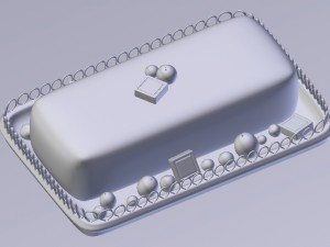 cake with berries chocolate Modelo 3D