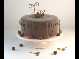 chocolate cake 3D Model