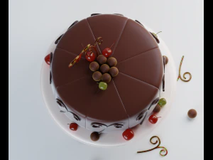 Schokoladenkuchen 3D Modell