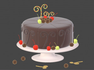 chocolate cake 3D-Modell