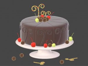 Schokoladenkuchen 3D Modell