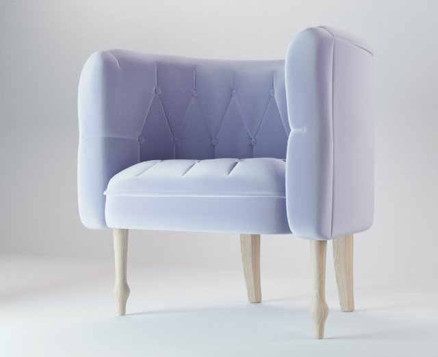 helene tub chair 3D Model .c4d .max .obj .3ds .fbx .stl .blend 
