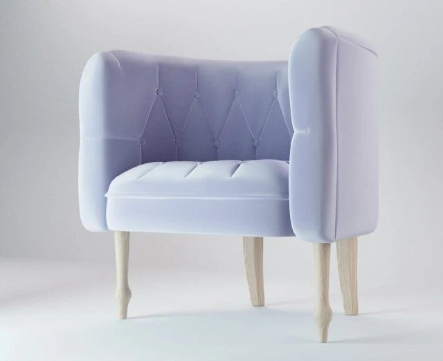 helene tub chair 3D Model .c4d .max .obj .3ds .fbx .stl .blend 