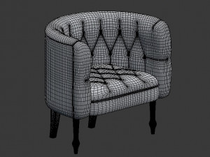 helene tub chair 3D Model