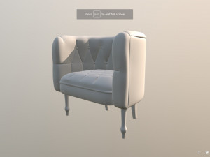 helene tub chair 3D Model