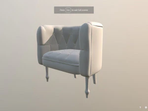 helene tub chair 3D Model