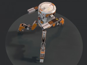 three legged mech robot vr - ar - low-poly 3d model 3D 모델