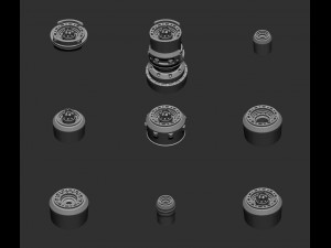 mechanical cylinders Model 3D
