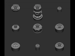 mechanical cylinders 3D Model