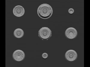 mechanical cylinders Model 3D
