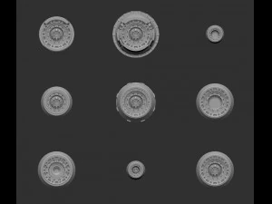 mechanical cylinders 3D Model
