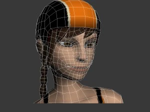 cartoon roller girl 3D Model