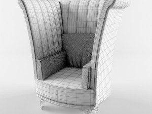kresla whiteblack 3Dモデル