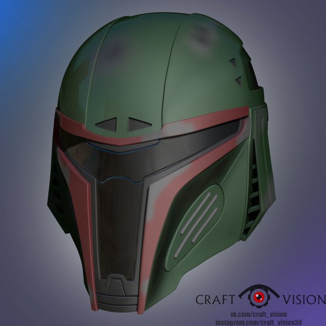 Mandalorian Helmet 3D 프린트 모델 .c4d .max .obj .3ds .fbx .stl .blend 