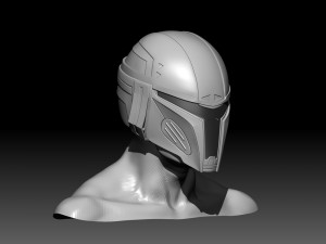Mandalorian Helmet 3D 프린트 모델
