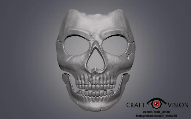 Ghost mask 3D Print Model .c4d .max .obj .3ds .fbx .stl .blend 
