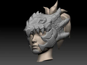 Mercy Dragoon Helmet 3D Print Model