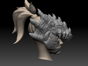 Mercy Dragoon Helmet 3D Print Model