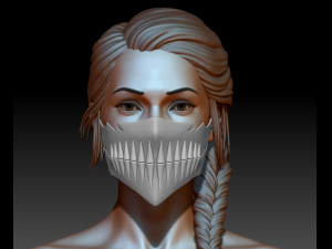 Bleach Harribel Face Mask 3Dプリントモデル