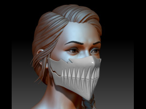 Bleach Harribel Face Mask 3Dプリントモデル