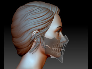 Bleach Harribel Face Mask 3Dプリントモデル