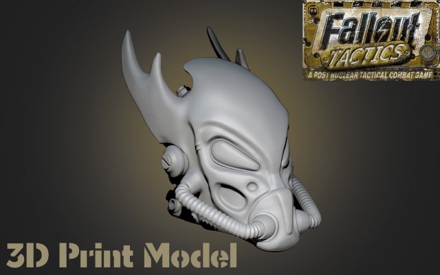 Fallout Tactics Helmet Modelo de impresión 3D .c4d .max .obj .3ds .fbx .stl .blend 