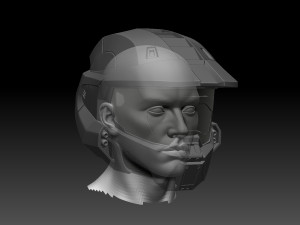 HALO Spartan Helmet Modelo de Impressão 3D