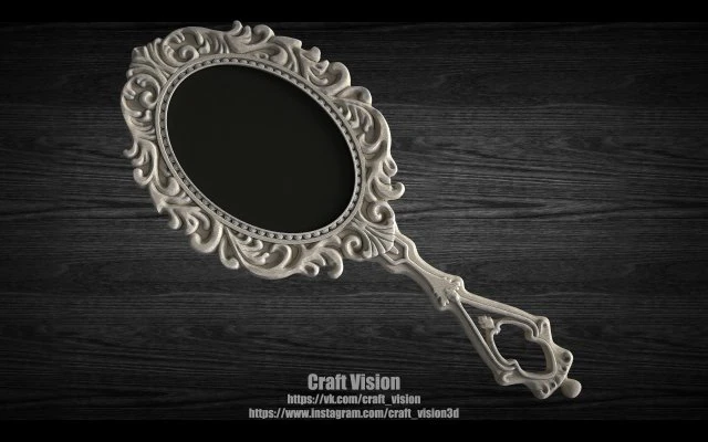 Mirror ornate 3D Print Model .c4d .max .obj .3ds .fbx .stl .blend 