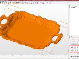 Tray with molding 3D Druckmodell