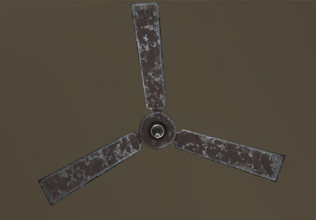 3d old ceiling fan model 3D Модель .c4d .max .obj .3ds .fbx .stl .blend 