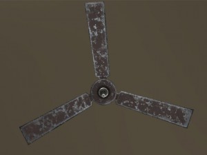 3d old ceiling fan model Modelo 3D