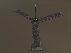 3d old ceiling fan model 3D Model