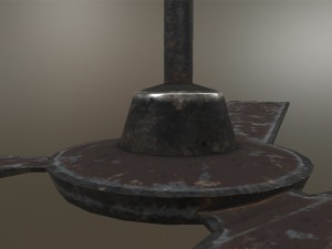 3d old ceiling fan model 3D Model