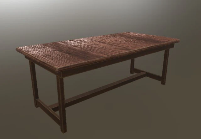old table 3d model 3D Model .c4d .max .obj .3ds .fbx .stl .blend 