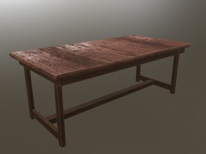 old table 3d model 3D Model