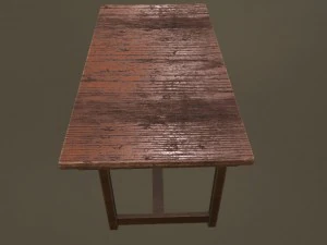old table 3d model 3D Model