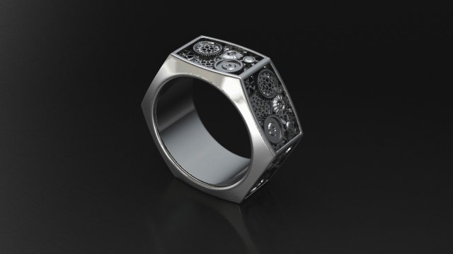 ring biker 001 3D Print Model .c4d .max .obj .3ds .fbx .stl .blend 