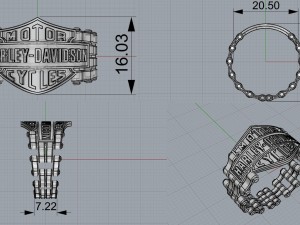 ring biker 003 3D-Druckmodell