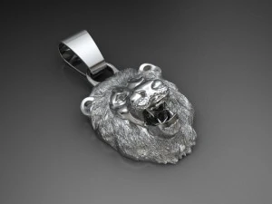 pendant lion stl 3d model 3D Print Model
