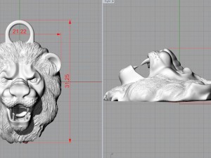 pendant lion stl 3d model Modelo de Impressão 3D