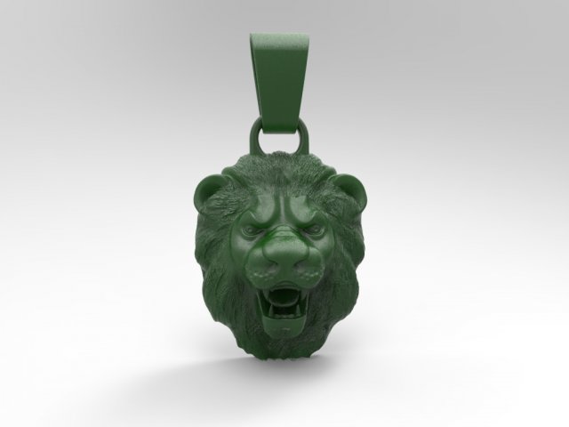 Download pendant lion stl 3d model 3D Model
