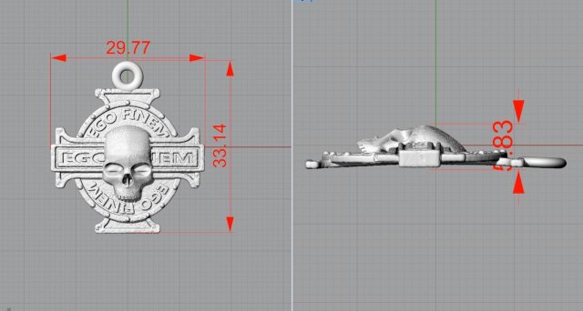 Download insignia of the inquisitor stl 3d print model 3D Model
