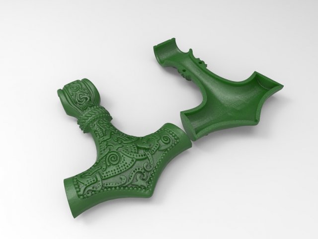 Download thor hammer stl 3d print model 3D Model