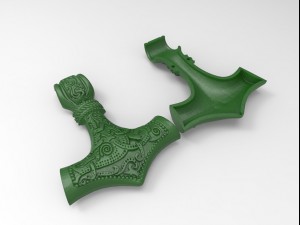 thor hammer stl 3d print model 3D Принт Модель