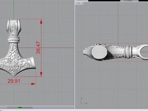 thor hammer stl 3d print model 3D Принт Модель