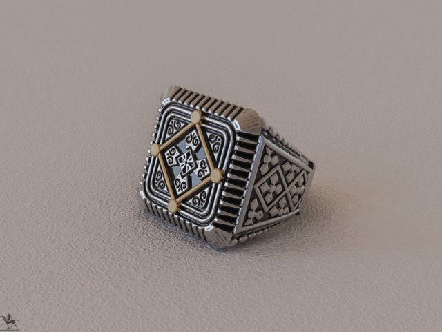 ring gothic 3d print model Modello di stampa 3D .c4d .max .obj .3ds .fbx .stl .blend 